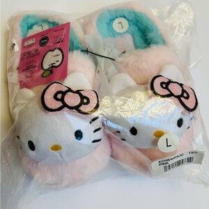 Hello Kitty Pink Plush Slippers
